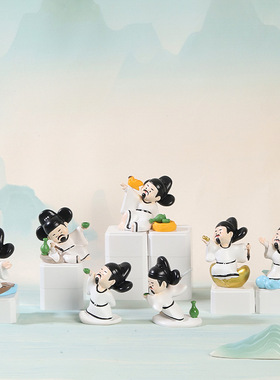 古风家居摆件树脂潮玩装饰Q版