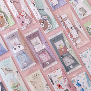 Ruler set primary school stationery cute set ruler children's men's and Women's Learning supplies triangle four-piece set Wholesale