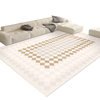 Japanese-Style Sofa Living Room Carpet, Crystal Velvet Non-Slip Mat, Water-Absorbent, Stain-Resistant, Easy to Care For, Bay Window Mat, Bedroom Bedside Rug