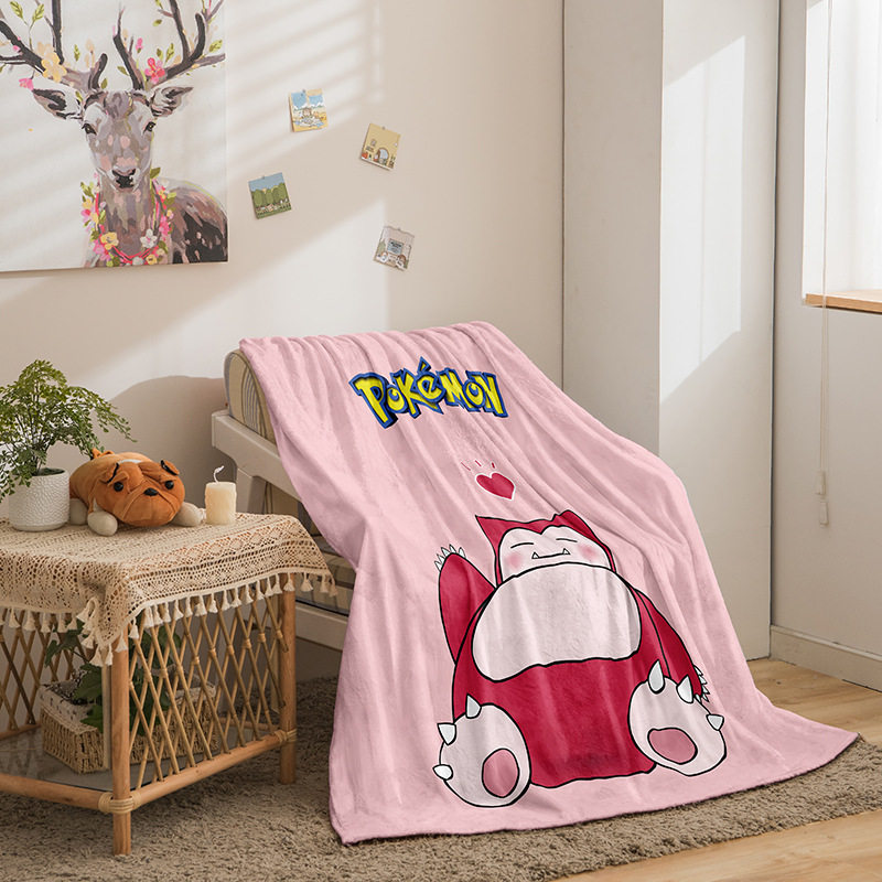 Pikachu double-sided flannel single-sided digital printing blanket cover blanket air conditioning is made by a generation of pictures