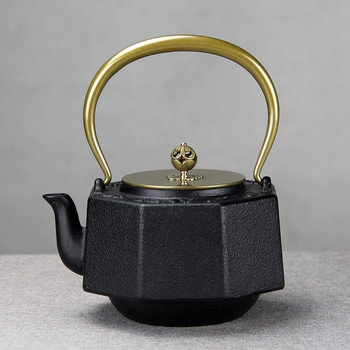 Iron Pot Teapot Tea Pot Tea Boiling Ware Household Indoor Water Boiling Tea Breaking Tea Pot Electric Ceramic Furnace Casing Cage Pot Tea Set