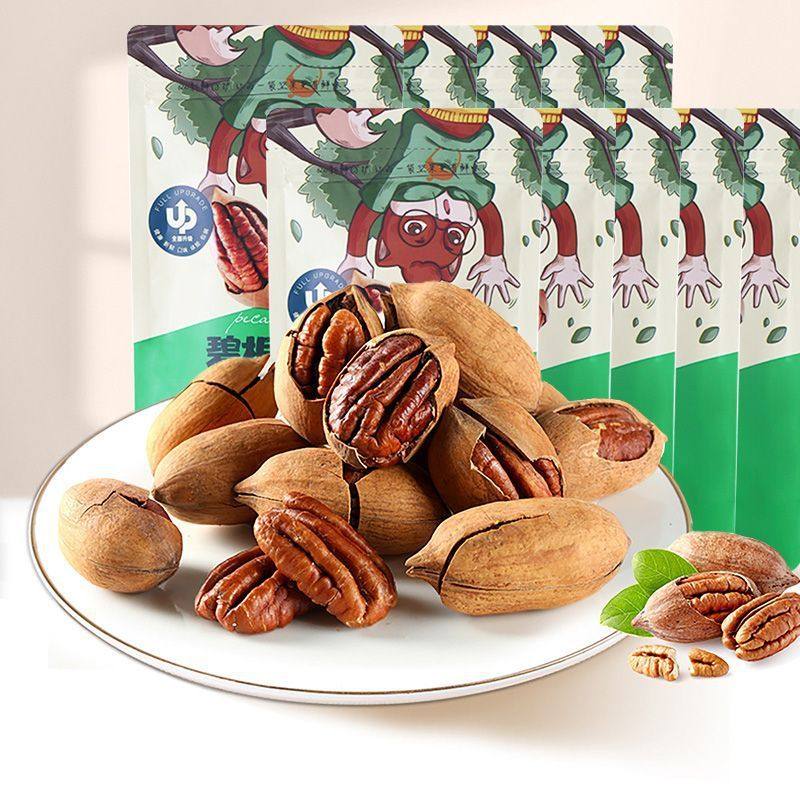 Three Fruity Squirrel Pecans 120Gx10 Bags Sold in Bulk Nuts Roasted Seeds and Nuts New Year's Supermarket Wholesale Group Purchase