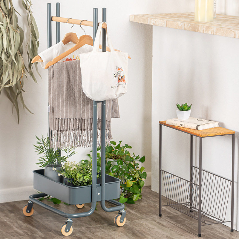 Household Small Children's Coat Rack Living Room Bedroom Floor-Standing Baby Hanger Children's Clothes Storage Rack