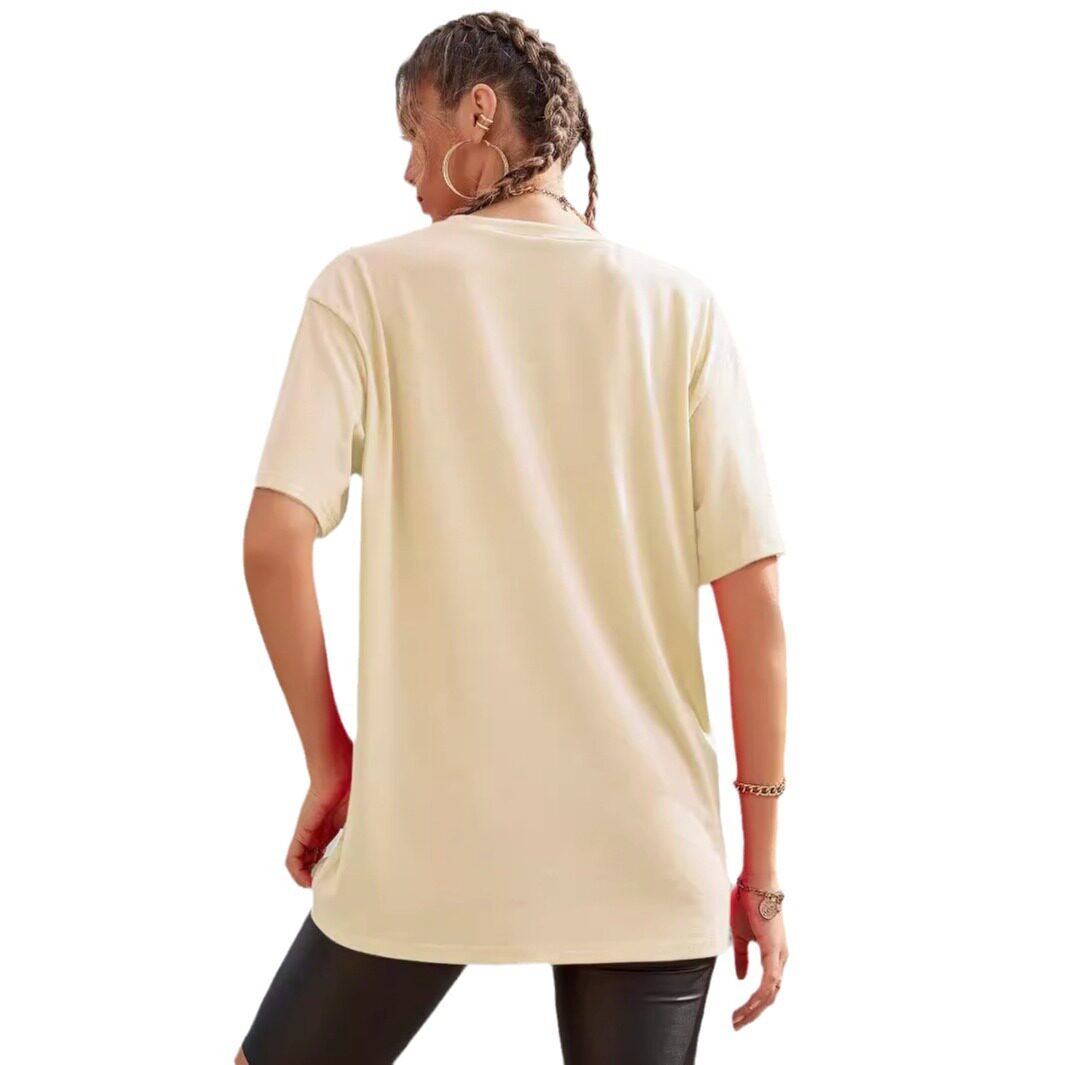 Cotton Short Sleeve T Shirt Smile Print Casual Style Comfortable Fit Ready to Ship Wholesale Available