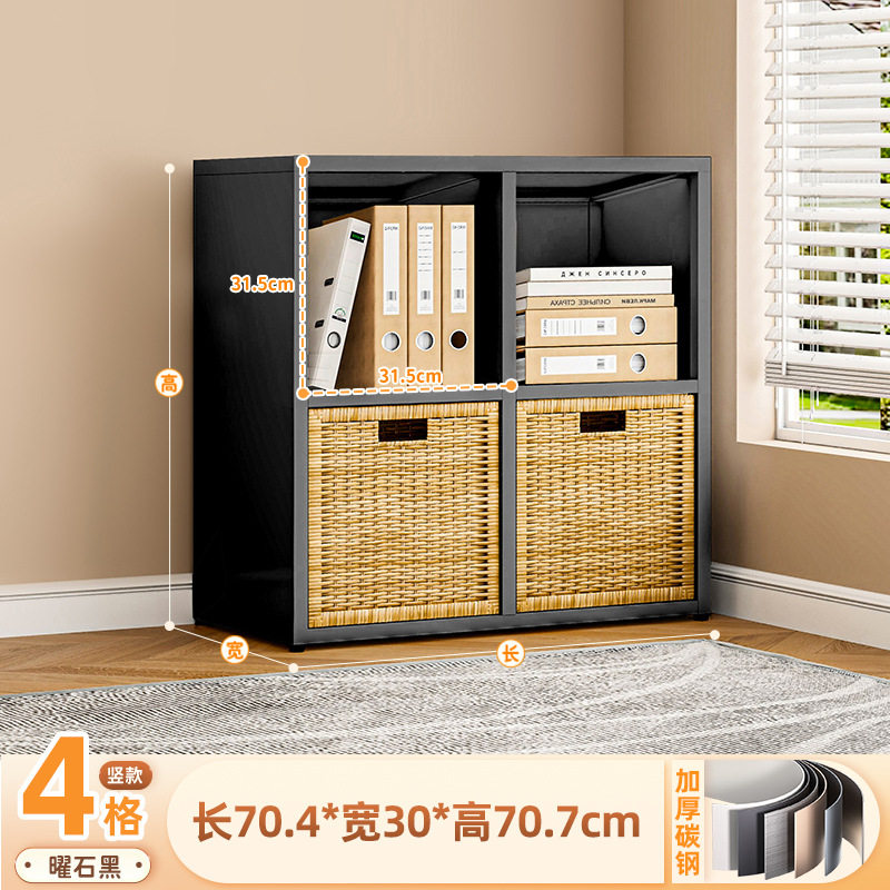 钢制书架自由组合格子柜书莱克书幼儿园方格柜矮柜展示书柜置物架