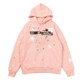 Spider web pink [light pink hooded sweatshirt]