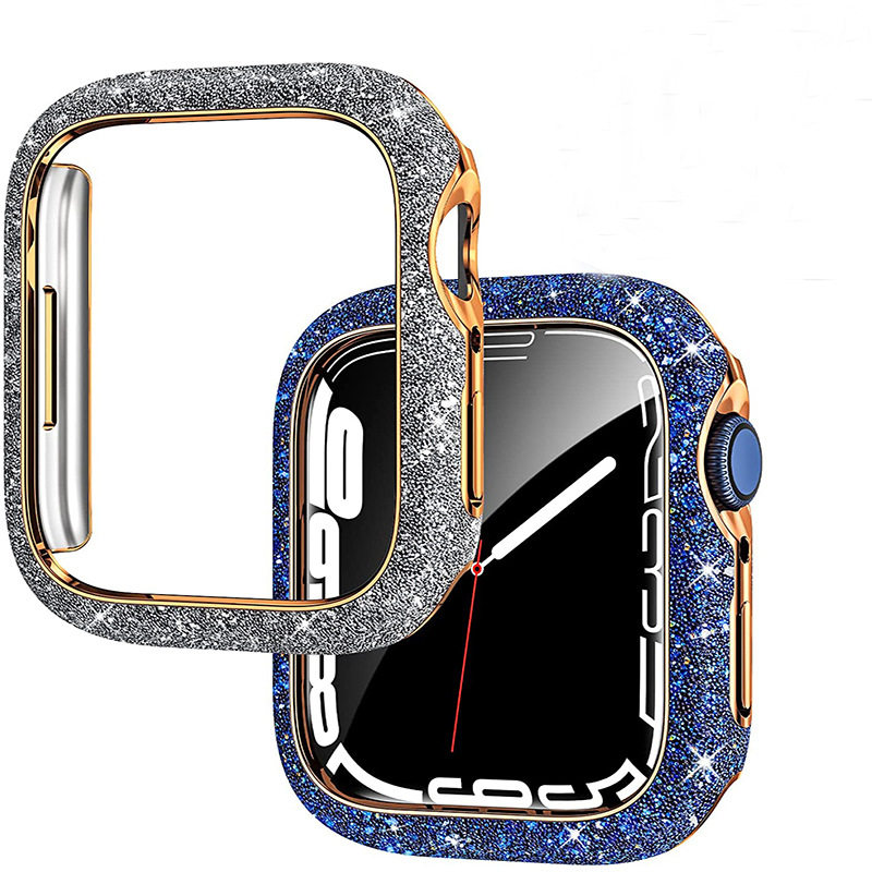 Suitable for Apple Watch 9 Star Diamond Case 41mm Watch Protective Case Hard Shell Crystal 45mm Cross-Border Hot Sale