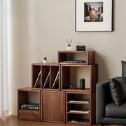 Solid Wood Small Bookcase Combination Cabinet Simple Modern Storage Cabinet Storage Bookshelf Grid Side Cabinet Living Room Bedr