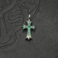 Cx085 old large cross green diamond (about 33*16.5mm)