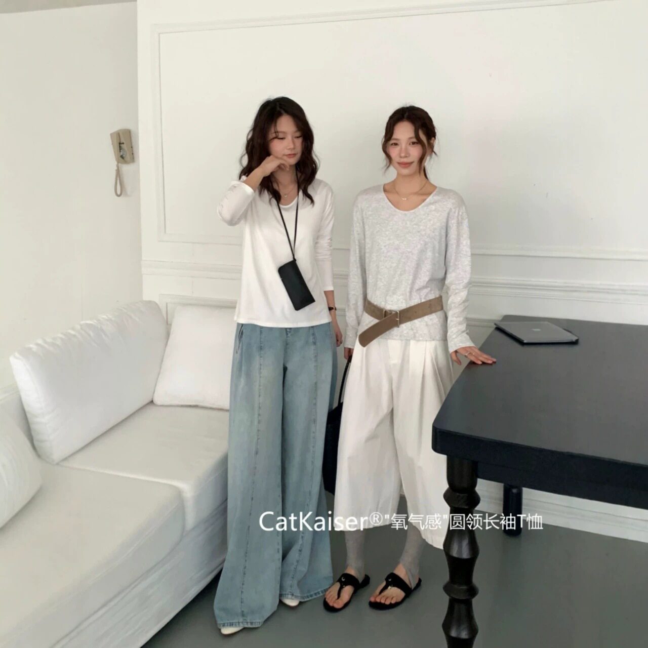 เสื้อยืดแขนยาวคอกลมระบายอากาศของนิโคล รุ่นใหม่ฤดูใบไม้ร่วงปี 2026 ทรงสลิมฟิต ผ้านุ่ม สวมใส่ได้หลากหลาย ช่วยให้รูปร่างดูเพรียวบาง