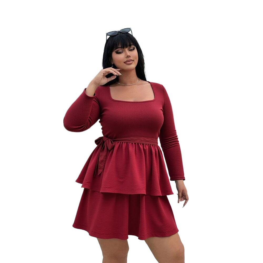 Fashionable Long Sleeve Bodycon Dress Solid Color Elegant Style Perfect for Spring and Autumn Wholesale Available