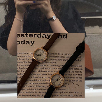 Women's Watch Waterproof Small Dial Female Style Design Compact Retro Literary Simple Elegant Student College Style Consignment