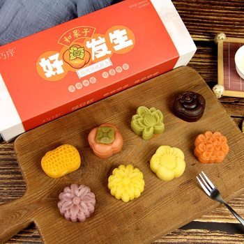Mung Bean Cake Traditional Pastry Gift Box Ice Cake Specialty Tea Snack Gift for Others Osmanthus Cake Matcha Dessert