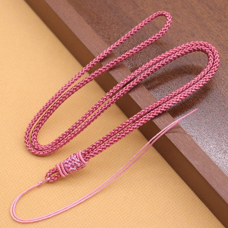 Factory direct supply simple jade diy woven jade lanyard beeswax necklace rope jewelry wholesale pendant lanyard
