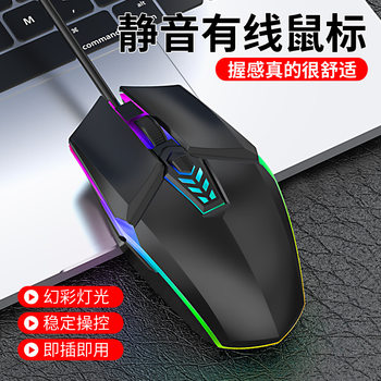 Spot Six-Button Wired Luminous Mouse Silent Stable Glare Laptop Business Office Gaming Mouse