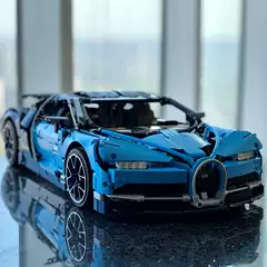 LEGO-Compatible Bugatti Chiron 42083 Remote Control Technic Supercar Model Building Kit for Adults - Advanced Difficulty Assembly Toy