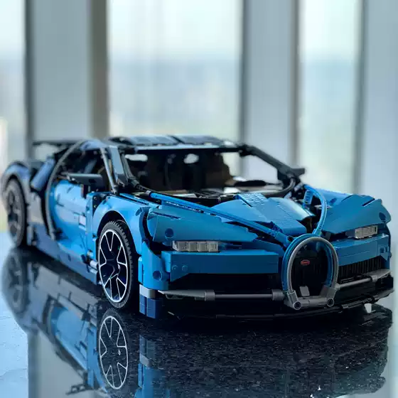 LEGO-Compatible Bugatti Chiron 42083 Remote Control Technic Supercar Model Building Kit for Adults - Advanced Difficulty Assembly Toy