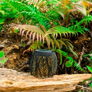 Solar wrought iron lamp garden lamp outdoor LED decorative lamp portable lamp Amazon wrought iron hollow lamp