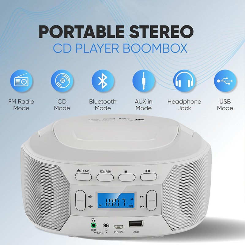 Cross-Border Multifunctional Tape Player Stereo Bluetooth Cd Player Children's Learning Machine Am/Fm Radio