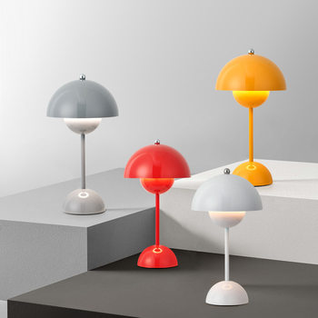 Cross-border e-commerce usb rechargeable night light Nordic bud desk lamp bedroom bedside lamp touch eye protection learning desk lamp