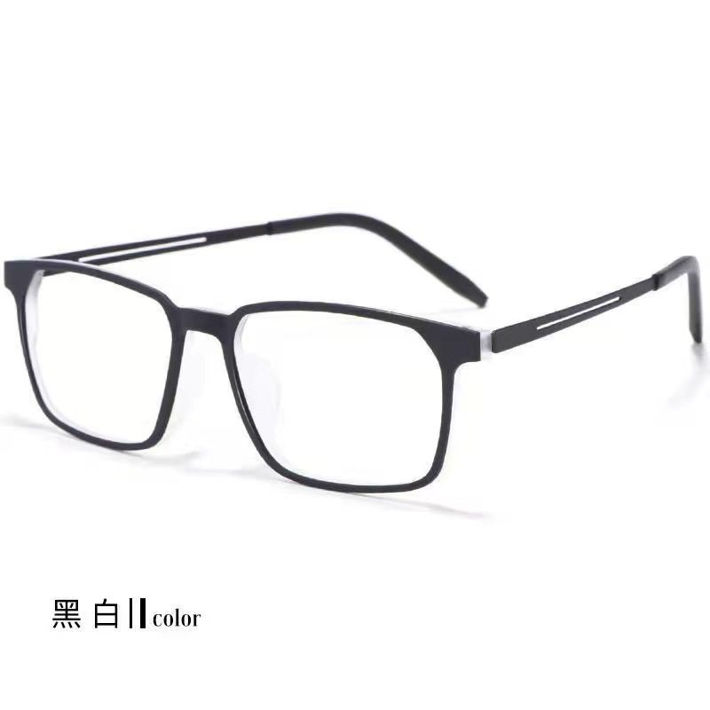 Pure titanium glasses men's elastic paint Full Frame finished glasses frame ultra light student big face black frame can be equipped with degrees 8879