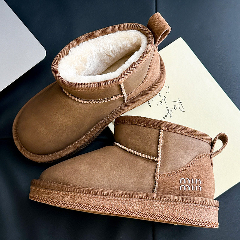 Tutu Baby Elephant Kidsren's Snow Boots 2024 New Winter Velvet Thickeneded Girls Soft Bottom Cotton Boots Boys Cotton Shoes