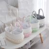 Baby Diaper Basket Toy Storage Basket Storage Basket Tassel Portable Basket Hand-Woven Compartments Removable and Portable