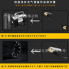 Air pump extension inflatable tube quick clip tire inflatable deflatable copper material air pump accessories inflatable treasure connecting tube