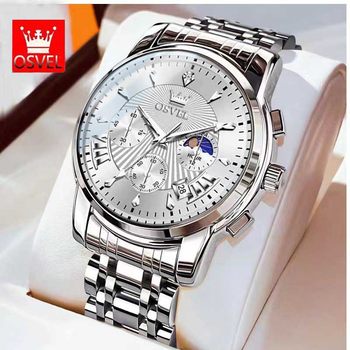 Men's Watch Douyin Business Men's Watch Three-Eye Calendar Casual Roman Watch High-End Temperament Quartz Non-Mechanical Watch