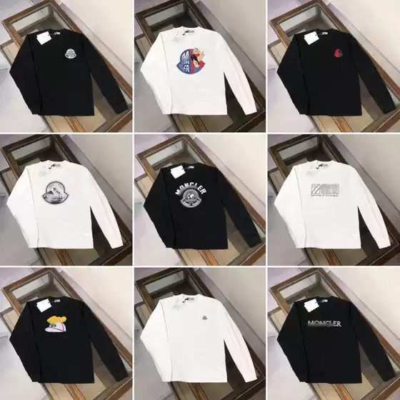 Correct Version High-Quality Spring and Autumn New Style Mengjia Classic Casual Versatile Long-Sleeve T-Shirt Unisex Casual Loose Fit
