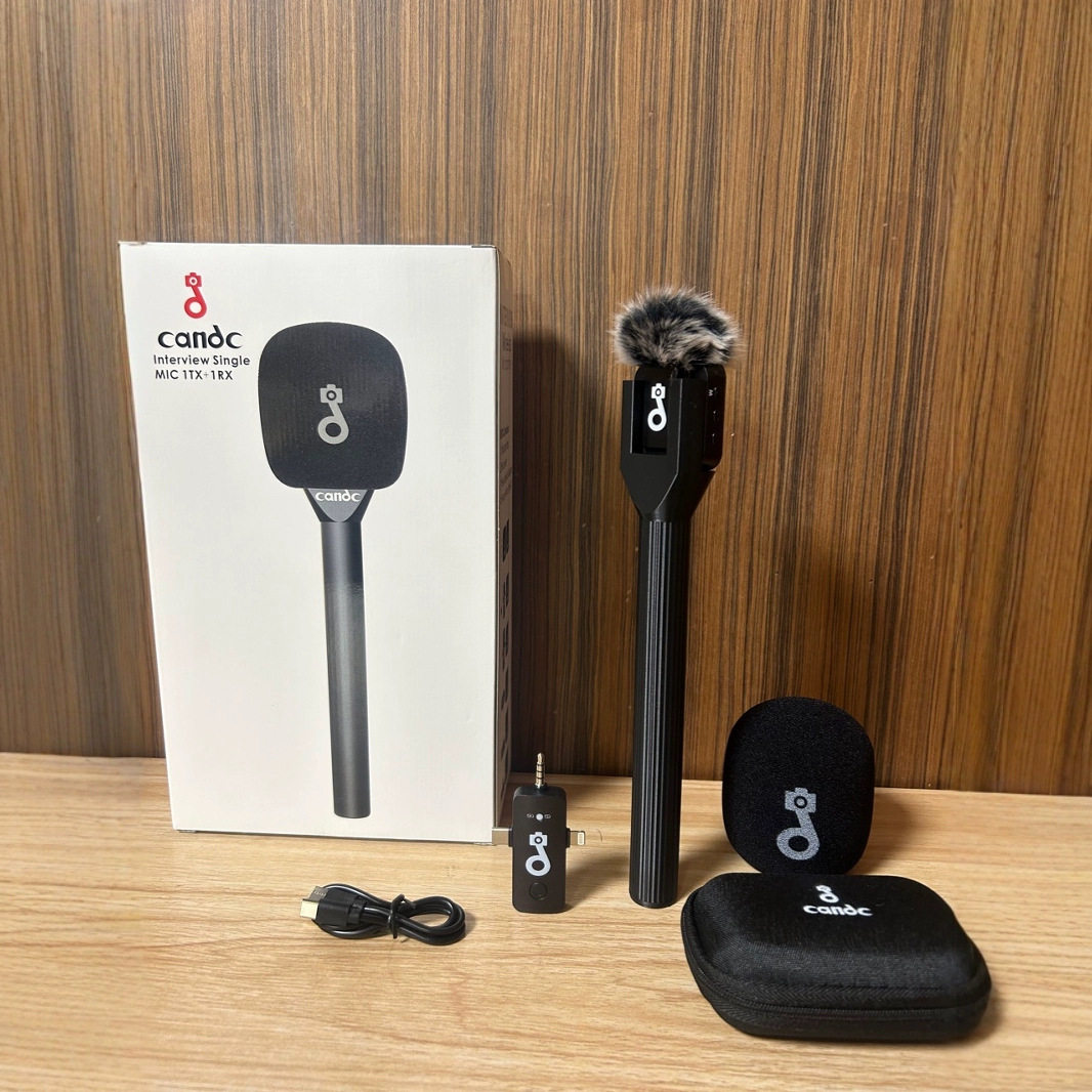 Popular wireless handheld interview microphone, microphone interview stick, microphone 2.4G radio noise reduction wireless