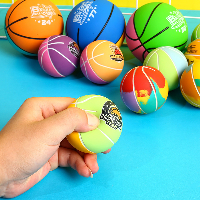 Hollow high elastic ball children's rubber decompression indoor mute simulation ball student toy ball wholesale manufacturer