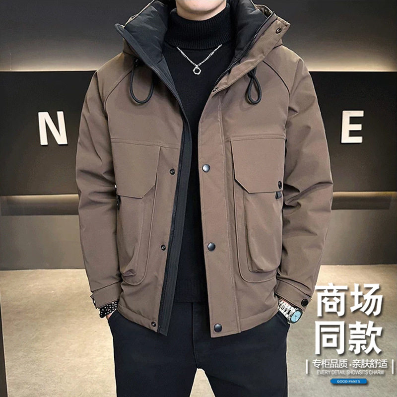 Men's down Jacket Winter Thickened 2025 New Style Warm and Cold-Proof Clothing Loose Large Size Outdoor Jacket Workwear Coat
