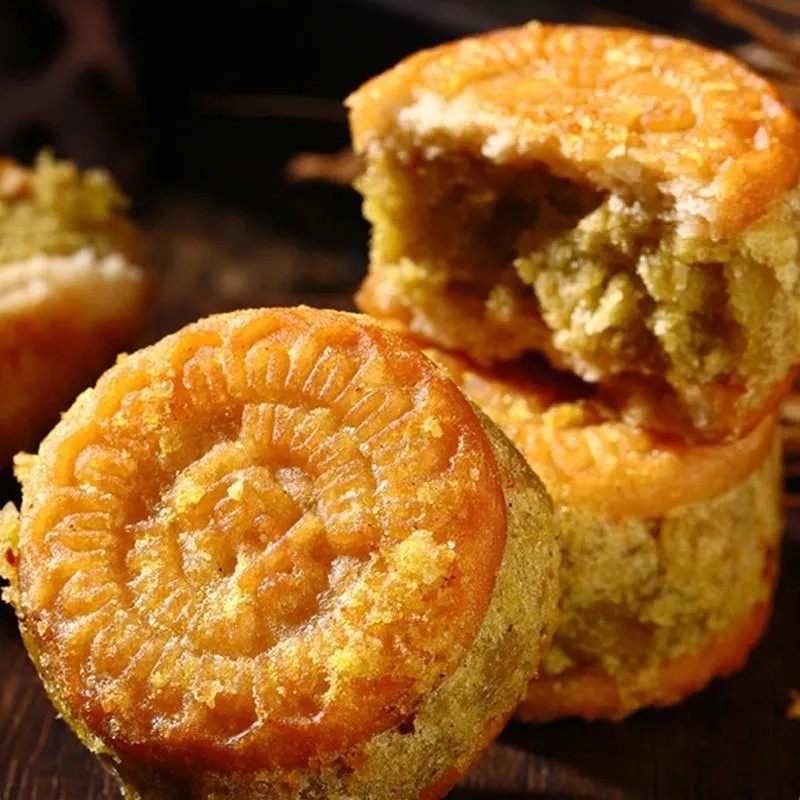 140G/Box Freshly Made Fresh 0-Dehydrogenated Mung Bean Pie Chestnut Crisp Mung Bean Cake Popular Snack Pastry