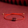 Cinnabar Four-leaf Clover Red Rope Bracelet for Women and Men's Year of Life Handmade Woven Lucky Grass Hand Rope Purple Gold Sand Couple