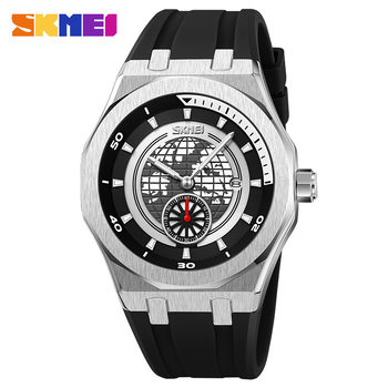 SKMEI SKMEI Earth surface Men's personalized watch silicone band fashion casual date quartz watch