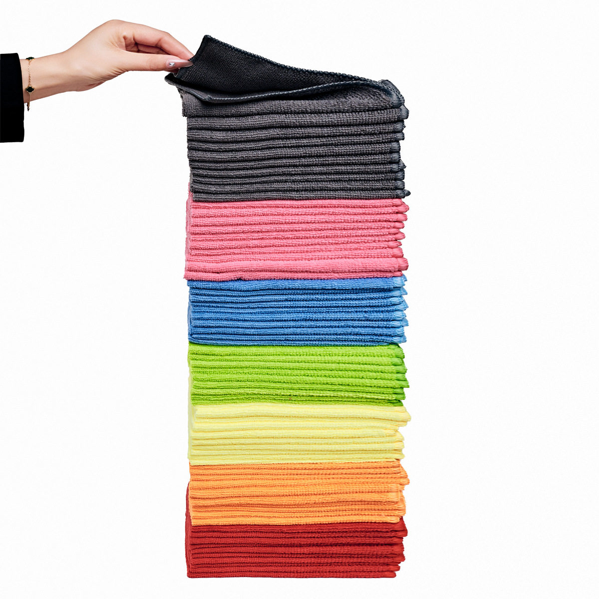 7-Color Microfiber Dishcloth, Multifunctional Car Towel, Household Kitchen Decontamination Super Absorbent Rag