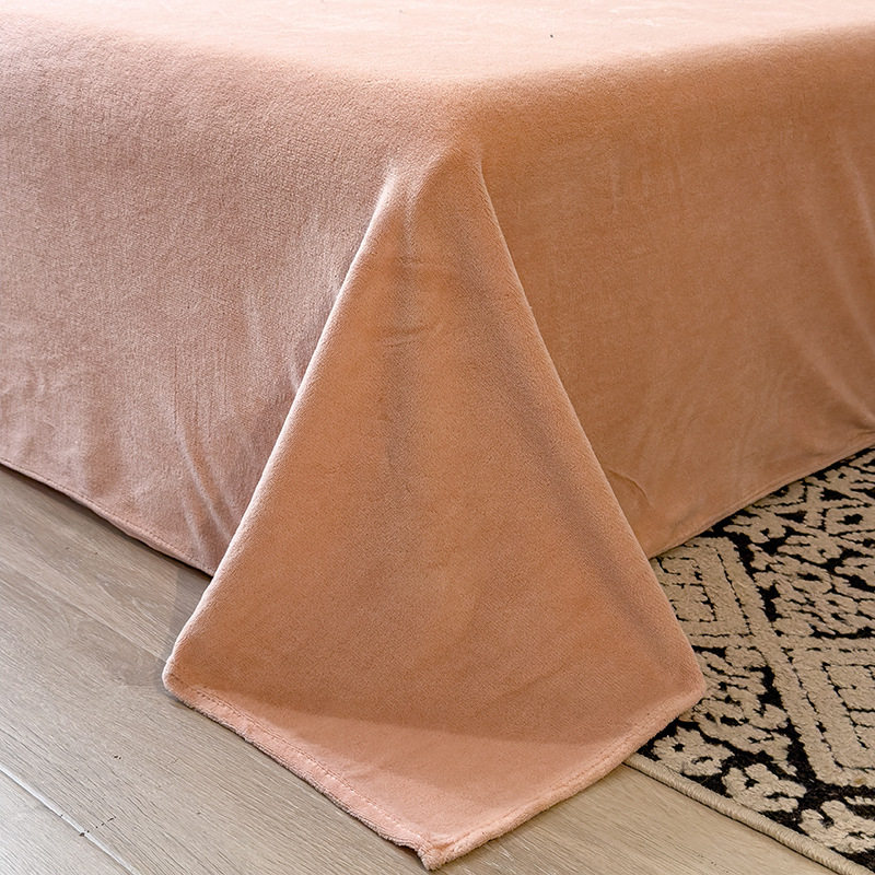 Thickened High-Weight Rabbit Plush Four-Piece Set Milk Velvet Class a Maternal and Infant Grade Autumn and Winter Warm Fleece-Lined Bed Bed Sheetss and Quilt Covers