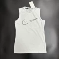 Naik large logo tight vest white