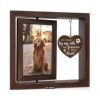 Wooden Rotating Commemorative Photo Frame Dog and Cat Pet Photo Frame Wooden Double-Sided Photo Frame Love Hanging Sign Writable Ornaments