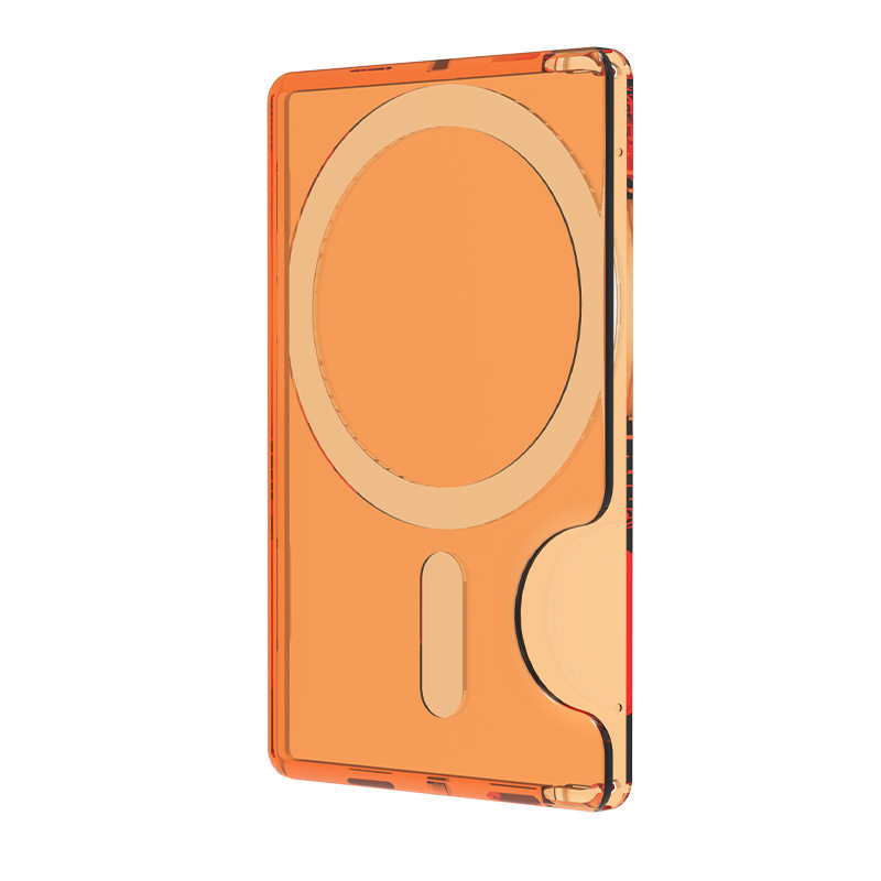 Side Push Magnetic Card Holder Dual Card Storage Bag Waterproof Anti-Theft Pc Transparent Card Holder Magsafe Back Sticker Card Bag