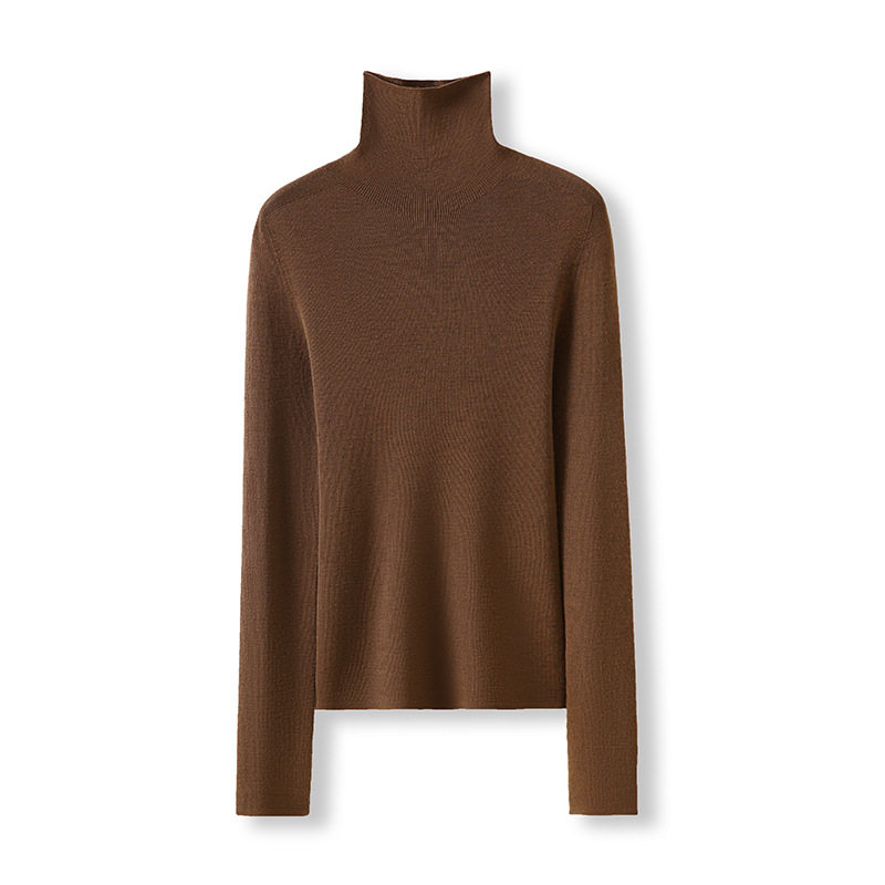 秋冬上新女装岛精无缝机洗美丽诺羊毛衫新澳纱线修身针织衫打底衫