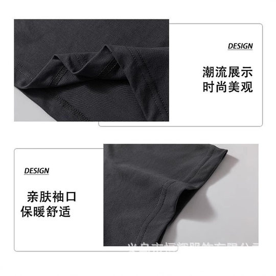 180g Combed Cotton Shoulder T-Shirt Crewneck Advertising Shirt Summer Short Sleeve Class Wear T-Shirt Work Clothes Printing Embroidery