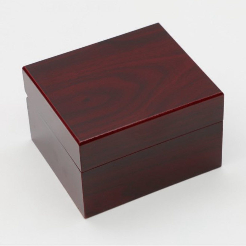 Painted Watch Box Wooden Box Maroon Wooden Flip Gift Storage Jewelry Packaging Single High-End Wooden Watch Box