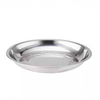 Guofeng GF-2835 Aijia Shallow Plate 18cm Flat Bottom Dumpling Plate Household Plate Shallow Plate Barbecue Plate Dinner Plate