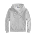 Iron zipper gray sapphire blue label