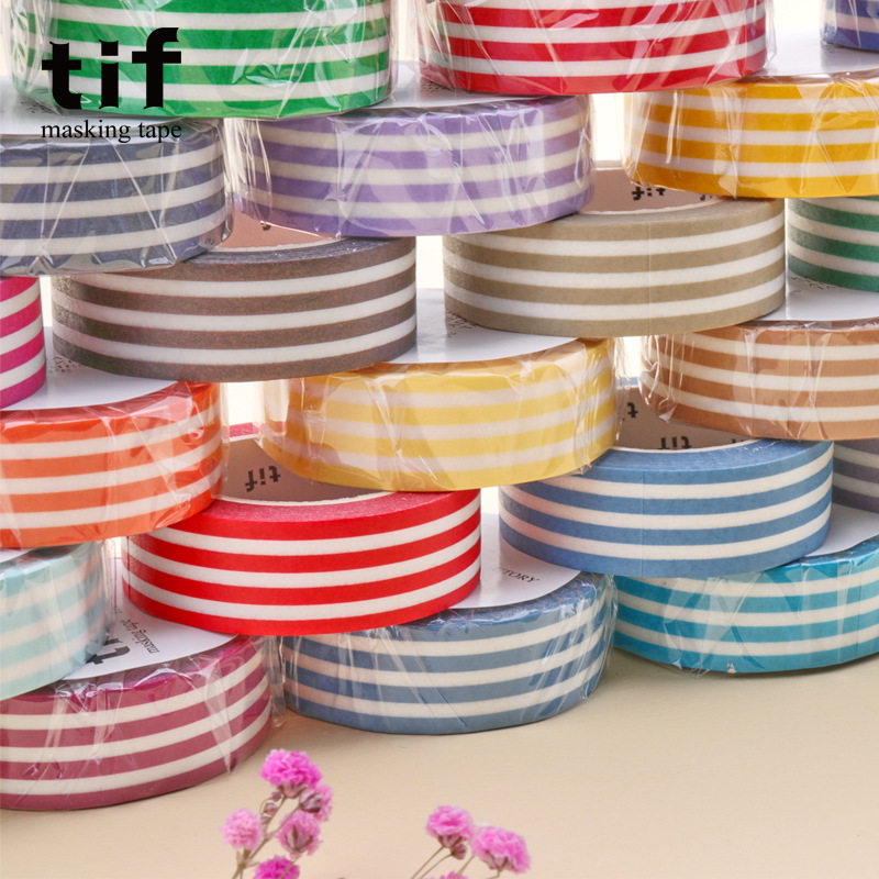 tif and paper tape can write horizontal stripes, whole roll of 10m stickers, basic hand account, all-match hand tear border