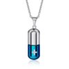 Healing Style Openable Titanium Steel Capsule Pill Necklace ins Trendy People Street Stainless Steel Pendant Hip Hop Accessories