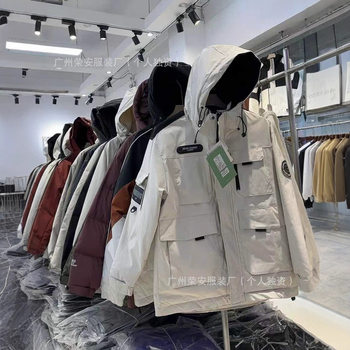 Winter New Men's Fashion Loose Casual Hooded White Duck down Couple Trendy Brand down Jacket Wholesale