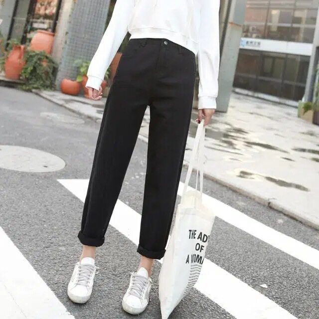 High Waisted Loose Fit Womens Jeans Korean Style Wide Leg Casual Comfortable Spring and Autumn Fashion Wholesale